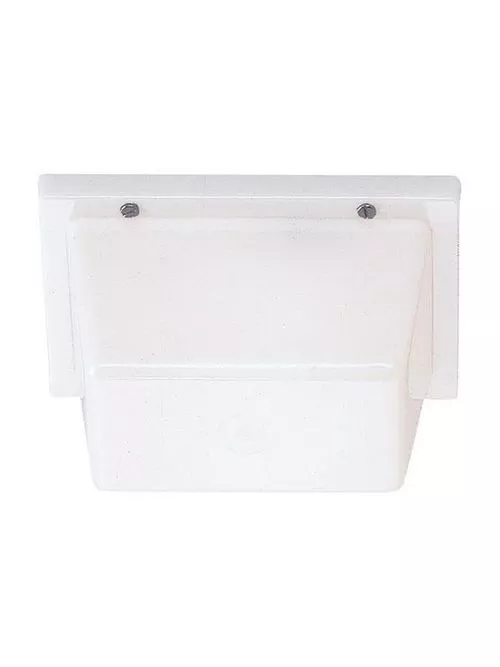 1-light-wall-ceiling-mount-white-plastic 1 Light Wall/Ceiling Mount - White Plastic