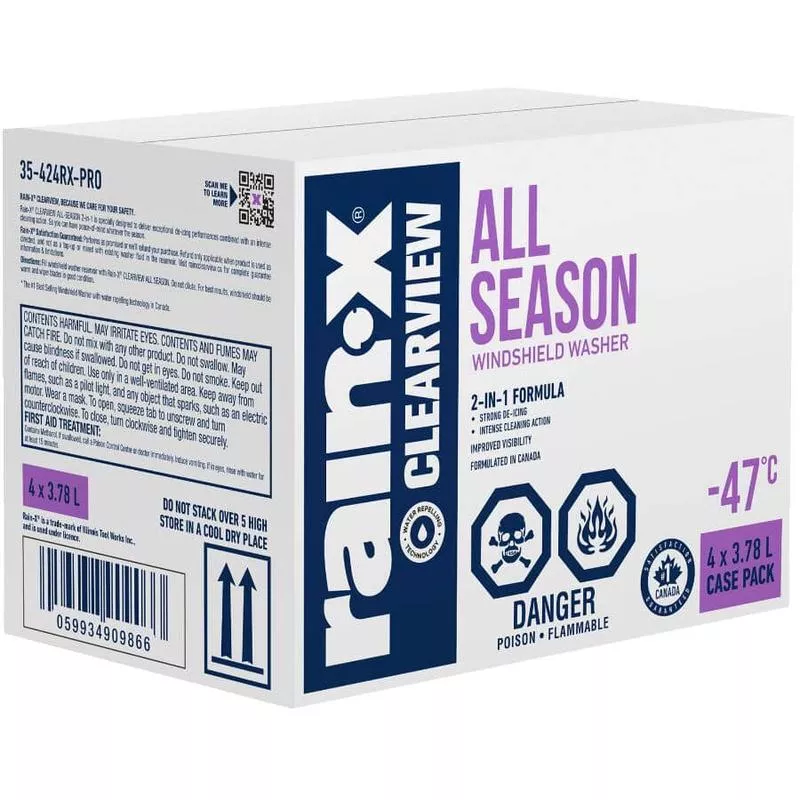 47-clearview-all-season-2-in-1-windshield-washer-fluid-3-78-l-4-pack -47 ClearView All-Season 2-In-1 Windshield Washer Fluid – 3.78 L, 4 Pack