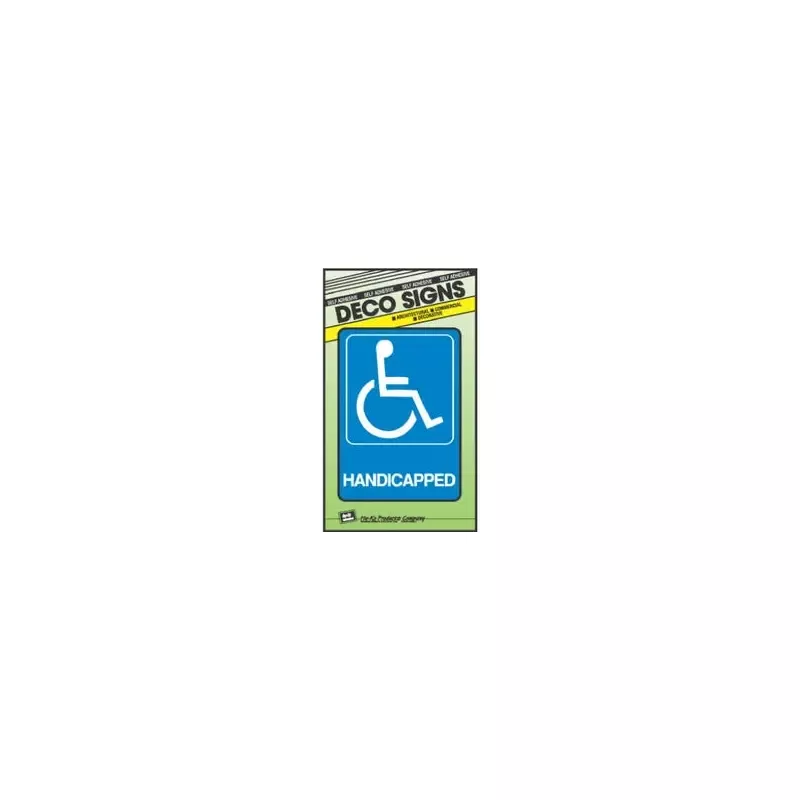 handicapped-sign-blue-white-plastic-5-x-7-in “Handicapped” Sign, Blue & White Plastic, 5 x 7-In.